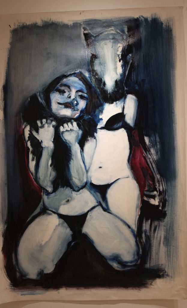 Βάσω Τζούτη, vasso tzouti LA BELLE DE JOUR oil on canvas 140 x 110 cm βάσω Τζούτη