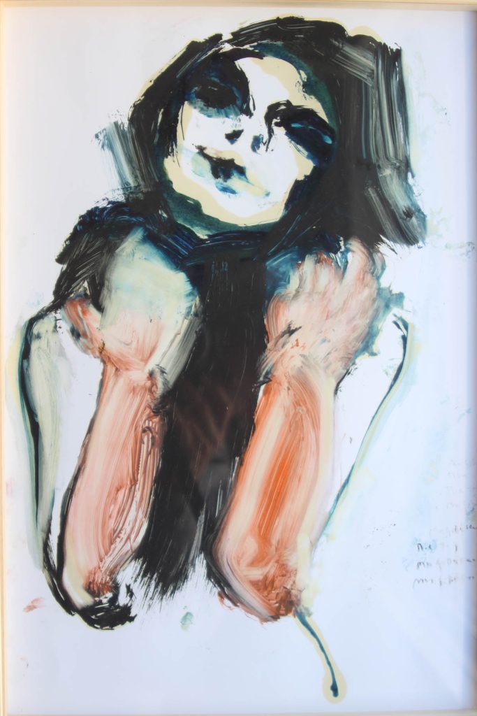 Βάσω Τζούτη, vasso tzouti UNTITLED oil on paper 50 x 35