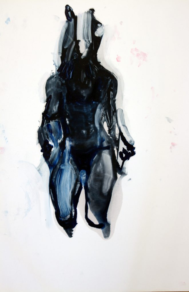 Βάσω Τζούτη, vasso tzouti UNTITLED oil on paper 50 x 35
