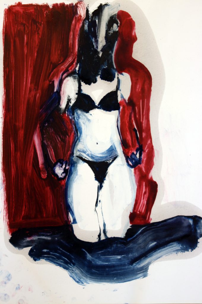Βάσω Τζούτη, vasso tzouti UNTITLED oil on paper 50 x 35