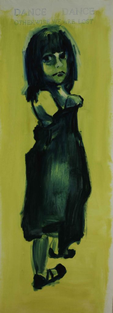 Βάσω Τζούτη, vasso tzouti, Lydia in typical Ioannina outfit IV oil on canvas 200 x 75