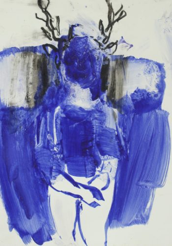 Βάσω Τζούτη, vasso tzouti, M.N. oil on paper 25 x 25 cm