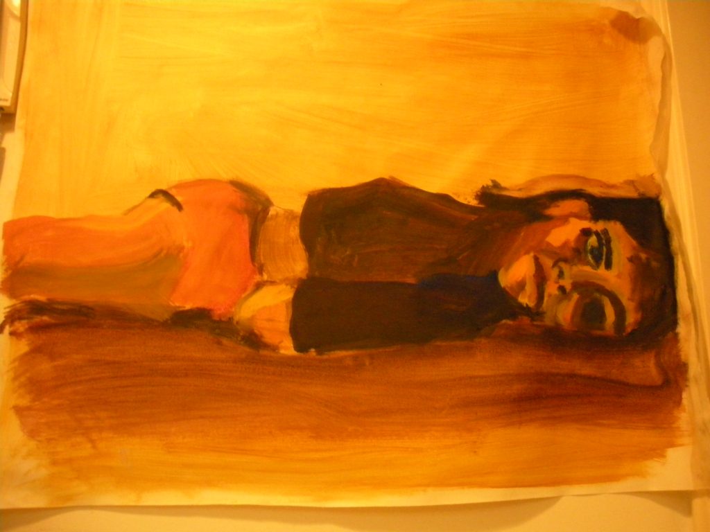 Βάσω Τζούτη, vasso tzouti, WOMAN IN PINK oil on canvas 40 x 50 cm