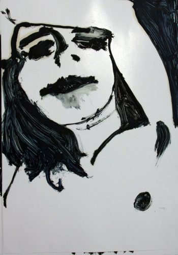 Βάσω Τζούτη, vasso tzouti, beautiful I oil on paper 41x29cm