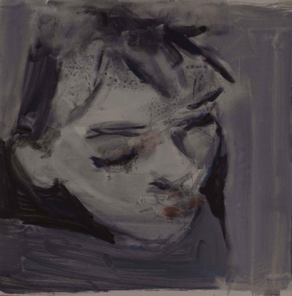 Βάσω Τζούτη, vasso tzouti, boy oil on canvas 45 x 50 cm