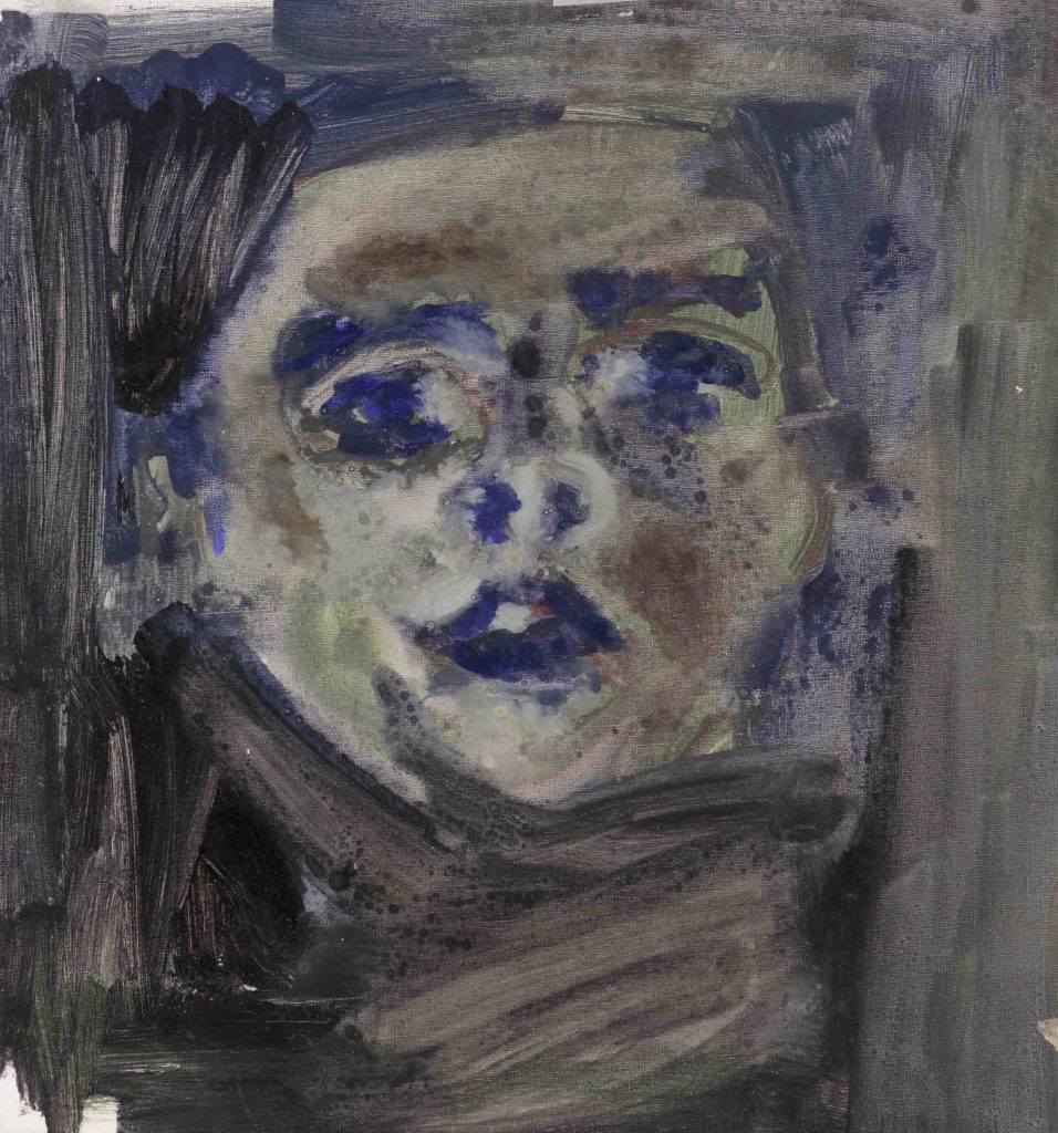 Βάσω Τζούτη, vasso tzouti,me as a boy oil on canvas 45 x 45 cm