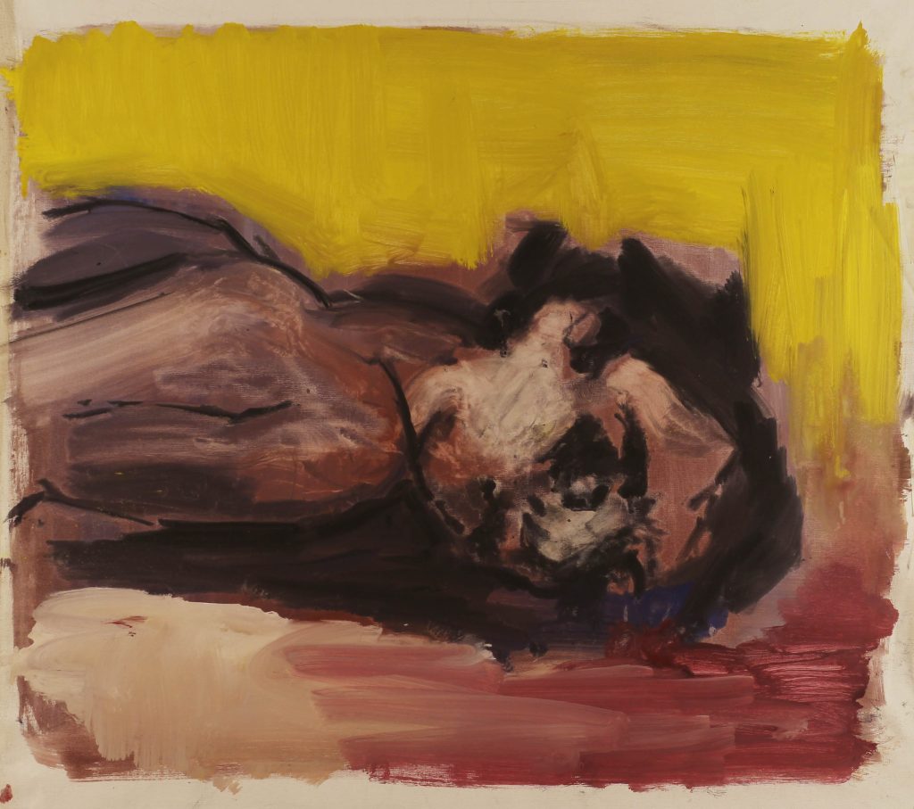 Βάσω Τζούτη, vasso tzouti, me yellow oil on canvas 89 x 94 cm