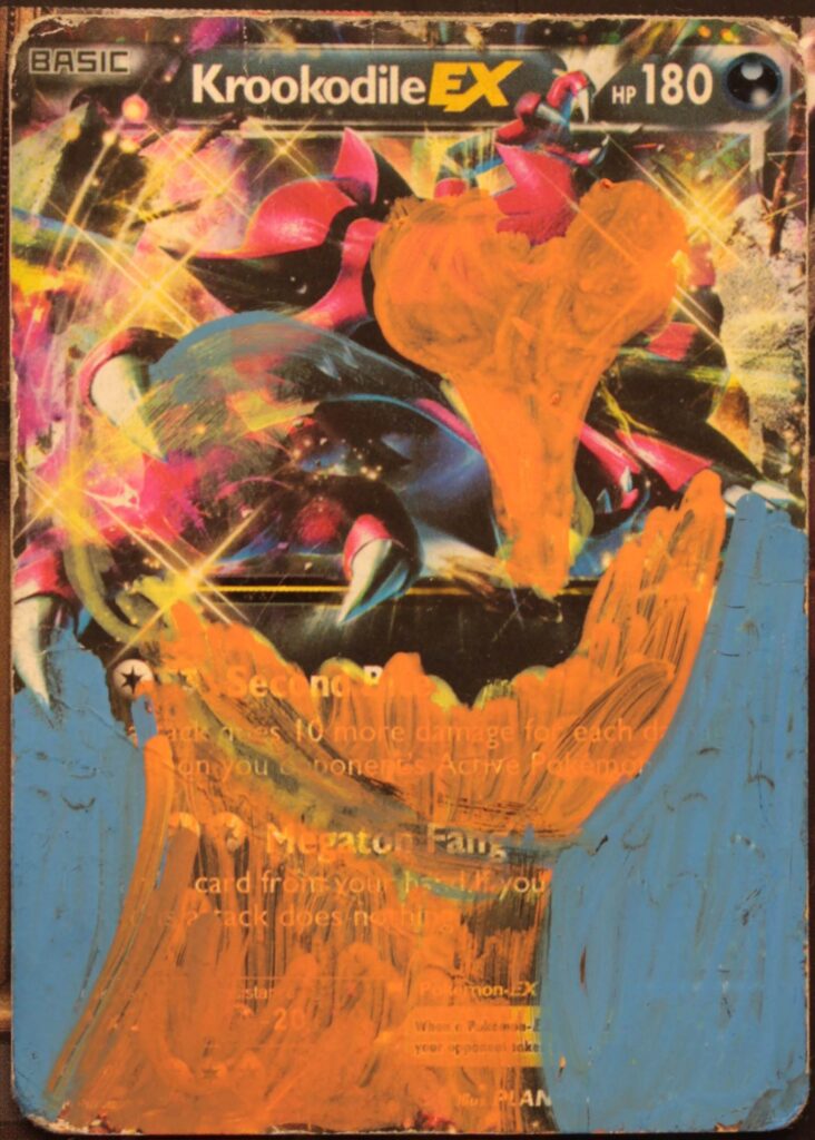 Vasso Tzouti: pocket size monster posca markers on pokémon cards 2022 2024